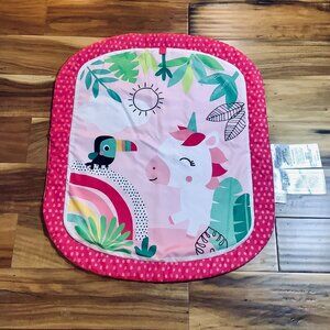 Bright Starts Rainbow Tropics Prop & Play Tummy Time Baby Activity Mat
